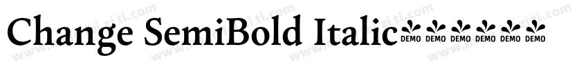 Change SemiBold Italic字体转换